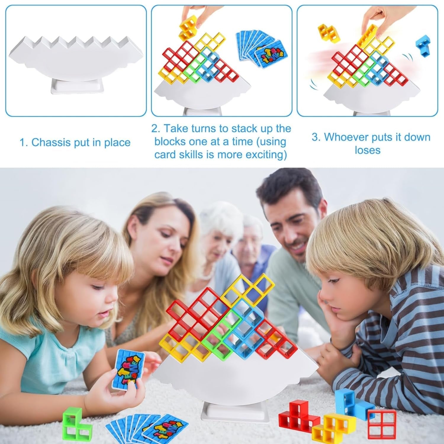 3D Tower Game, Tower Balance Game, Tower Stacking Game Adult Kid Tower Stacking Blocks Balance Game Blocks Building Toys for Kids Age 3+ Years (16 Pcs Set) 3D Tower Game, Tower Balance Game, Tower Stacking Game Adult Kid Tower Stacking Blocks Balance Game Blocks Building Toys for Kids Age 3+ Years (16 Pcs Set)